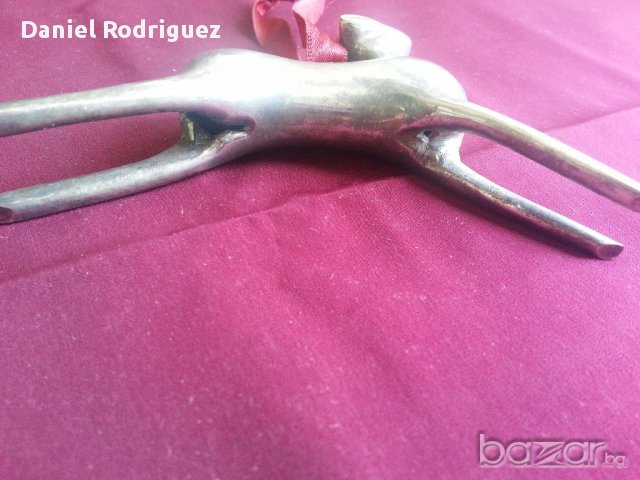 Стара Посребрена Пластика ,Статуетка Кученце, снимка 7 - Антикварни и старинни предмети - 16370693