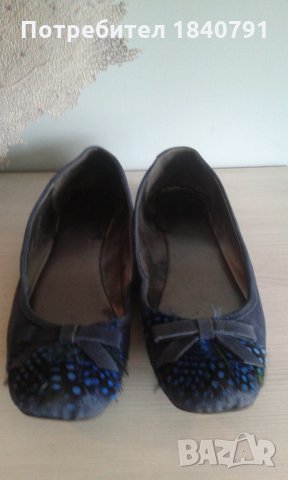 Сини велурени пантофки  Nine West 