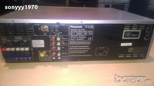 panasonic sa-ht80 dvd home theater sound system-178watts-внос швеицария, снимка 16 - Ресийвъри, усилватели, смесителни пултове - 10362176