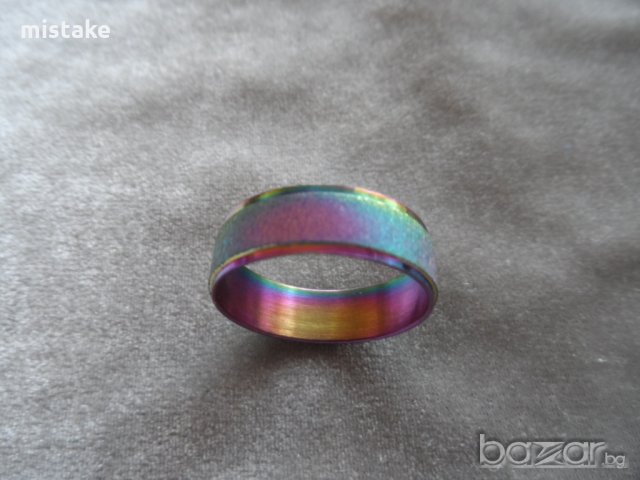 цветен стоманен пръстен, снимка 4 - Пръстени - 18699040