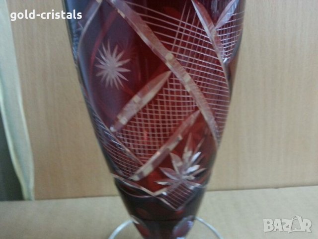 Сервиз кристални чаши цветен кристал , снимка 12 - Антикварни и старинни предмети - 24686579