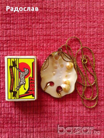 синджир/медальон със седефена плочка, снимка 3 - Колиета, медальони, синджири - 16766339