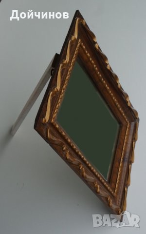 Огледало с рамка дърворезба, за гримиране, снимка 2 - Огледала - 25597751