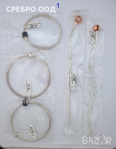НОВИ МОДЕЛИ- сребърни гривни,обеци и пръстени тип PANDORA, снимка 10 - Гривни - 23387189