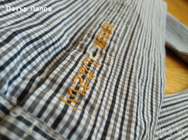Нова цена SuperDry Japan риза мъжка ситно сиво каре, снимка 6 - Ризи - 24854715