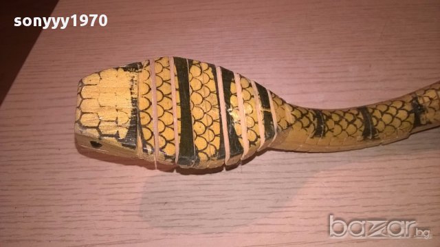 Кобра-змия дървена 60см-внос швеицария, снимка 4 - Антикварни и старинни предмети - 16153218