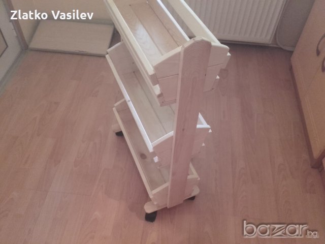 Дървен стелаж, снимка 2 - Кухни - 18813731