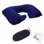 Надуваема Възглавница за Врат(пътуване, Кола, Почивка) + тапи за уши и покривало за очите., снимка 7