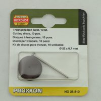 PROXXON режещи дискове диаметър 22 мм, 10 бр., нови, внос от Германия, снимка 1 - Други инструменти - 25450182