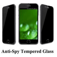 Черен закален стъклен протектор за iPhone 4,5, 6,7,8,10 и 6,7,8 Plus Anti-Spy анти шпионски, снимка 2 - Фолия, протектори - 12663064