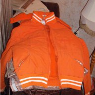 оранжево ватирано зимно яке, снимка 1 - Якета - 15558884