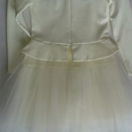 Бяла детска рокля с тюл и панделка-128,140,146,152, снимка 7 - Детски рокли и поли - 13349507