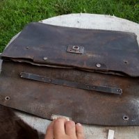 Старинна кожена чанта #3, снимка 6 - Антикварни и старинни предмети - 22398964