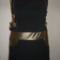 Черно-златна парти рокля (сукман), снимка 1 - Сукмани - 14806492