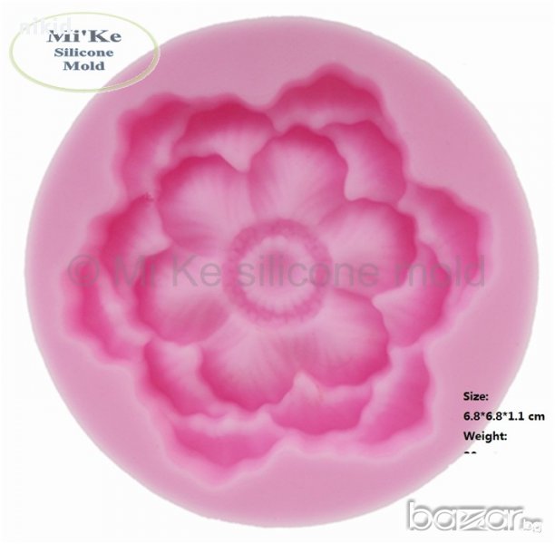 3D молд форма силиконов цвете Камелия за декор украса торта фондан шоколад и др., снимка 1