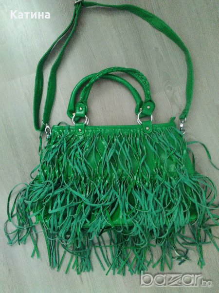 Намаление нова дамска чанта с ресни, снимка 1
