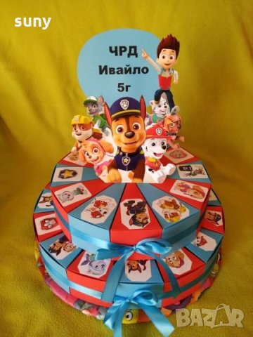 Картонена торта Пес Патрул , снимка 2 - Други - 24762675