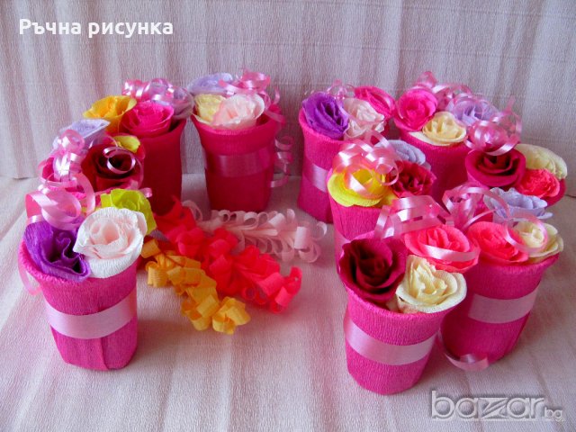 Букетчета в розово по 2лв за брой букетче, снимка 2 - Декорация за дома - 20845877