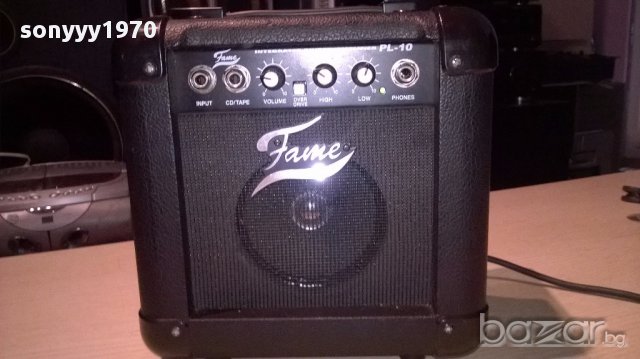 Fame pl-10 gitar amplifier-24/24/15см-внос швеицария, снимка 2 - Китари - 15093776