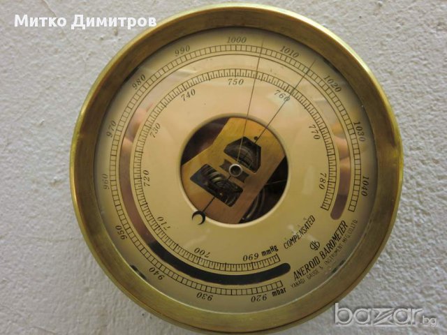 Японски корабен барометър-YANAGI GAUGE&INSTRUMENT.MEG.CO.LTD, снимка 4 - Антикварни и старинни предмети - 13459750