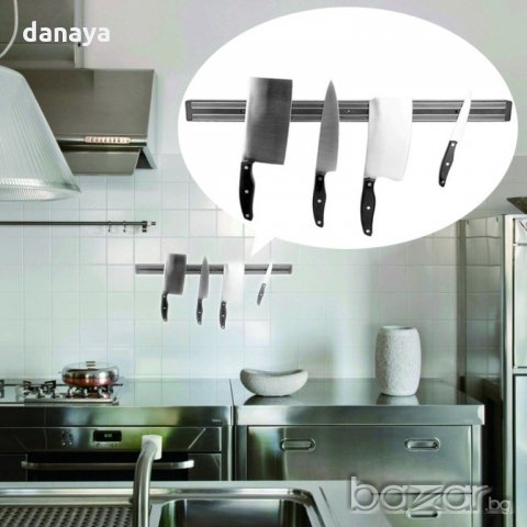 259 Магнитна лента стойка за кухненски ножове държач поставка за стена, снимка 5 - Органайзери - 20628753