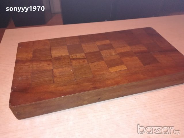 стара табла-50х50см естествен фурнир, снимка 2 - Колекции - 20979045