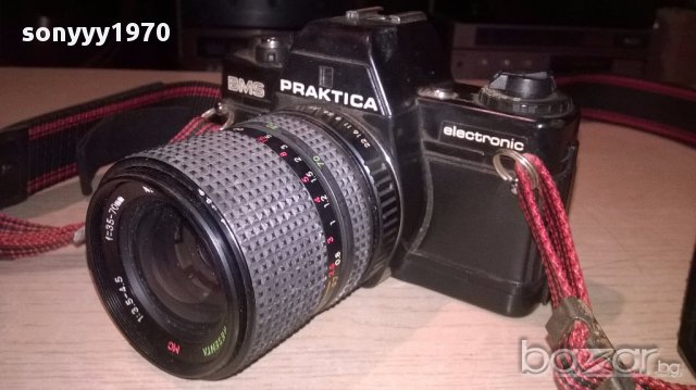 praktica+presenta-фотоапарат+обектив-внос швеицария, снимка 2 - Фотоапарати - 17136490