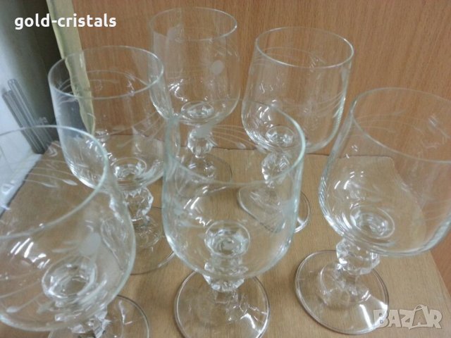 Ретро кристални чаши за вино , снимка 6 - Антикварни и старинни предмети - 22519949