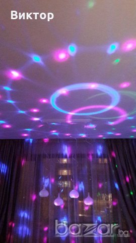 Диско лампа ЛЕД,с говорители с Blotooth връзка, вградена батериа акумулаторна, снимка 7 - Аудиосистеми - 20873567