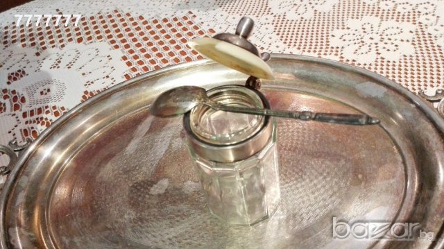 Старинна захарница, снимка 3 - Антикварни и старинни предмети - 19616298