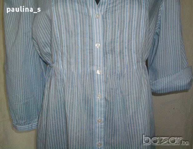 Рокля тип риза от много фин индииски памук ”Н&М”® / голям размер , снимка 3 - Рокли - 14788752