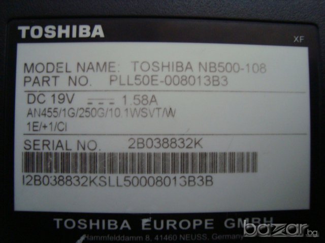 Toshiba Nb500-108 лаптоп на части, снимка 4 - Части за лаптопи - 6828624