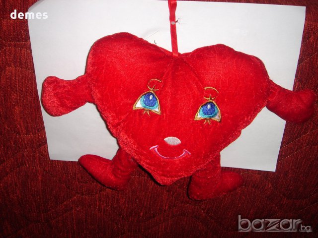 Плюшена играчка сърце, нова , снимка 2 - Плюшени играчки - 17223293