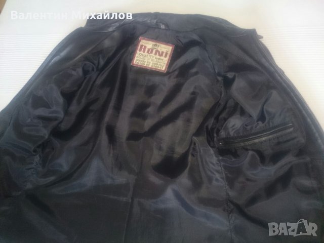 Дамско черно кожено яке, снимка 10 - Якета - 22582073