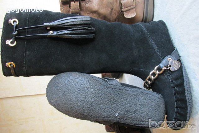 АРИСТОКРАТИЧНИ дамски ботуши, ОГРАНИЧЕНА СЕРИЯ, LIMITED EDITION Juicy Couture Gold original, 38 - 39, снимка 18 - Дамски ботуши - 20294530