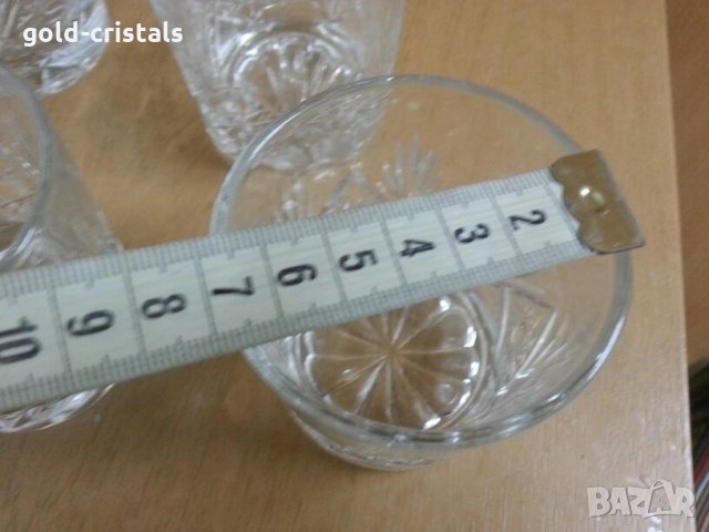  кристални чаши , снимка 3 - Антикварни и старинни предмети - 24766364