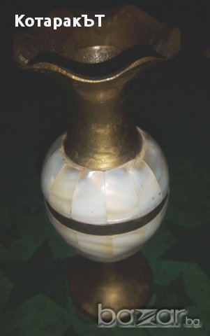 Масивен Месинг със Седеф! Разкошен комплект - ЛОТ 4 бр., снимка 5 - Декорация за дома - 17481021