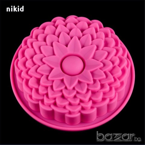 слънчогледова силиконова форма тава молд за направа печене кекс торта желиран сладкиш