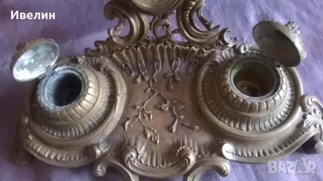 стара мастилница рококо, снимка 5 - Антикварни и старинни предмети - 25338196