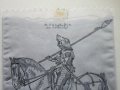 Уникална авторска картина Рицар върху тъкана каприна , снимка 5