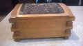 ретро дървена кутия с метален обков-1977г-22х16х11см, снимка 10