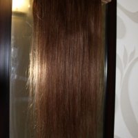 100 % естествена коса 90 гр без примеси, 45 см, клас 6А, снимка 5 - Аксесоари за коса - 23936722