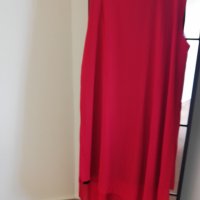 асиметрична рокля в  червено макси , снимка 1 - Рокли - 24971654