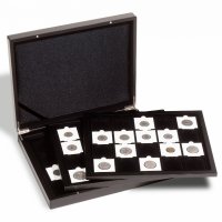 луксозна дървена кутия за съхранение на монети в картончета и капсули QUADRUM, снимка 2 - Нумизматика и бонистика - 24110304