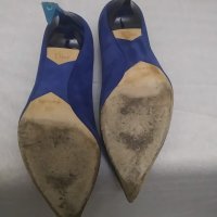 Christian Dior Велур Кралско Синьо, снимка 9 - Дамски обувки на ток - 25843195