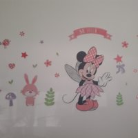 Minnie  Mouse Мини Маус фея с крила стикер лепенка за стена и мебел за детска стая, снимка 2 - Други - 21492068