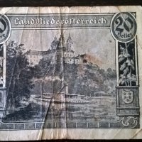 Банкнота - Австрия - 20 хелера | 1920г., снимка 1 - Нумизматика и бонистика - 25892165