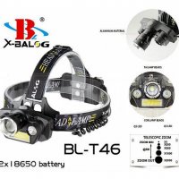 Bailong BL-T44- акумулаторен CREE T6+2xQ5+COB LED челник с регулировка, снимка 4 - Екипировка - 23724963