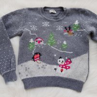  Коледен пуловер Next 6-7 години, снимка 1 - Други - 23339033
