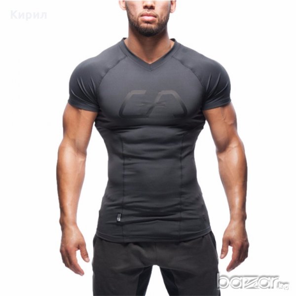 Фитнес тениска Gym Aesthetics СИВА, снимка 1